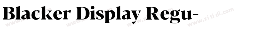 Blacker Display Regu字体转换